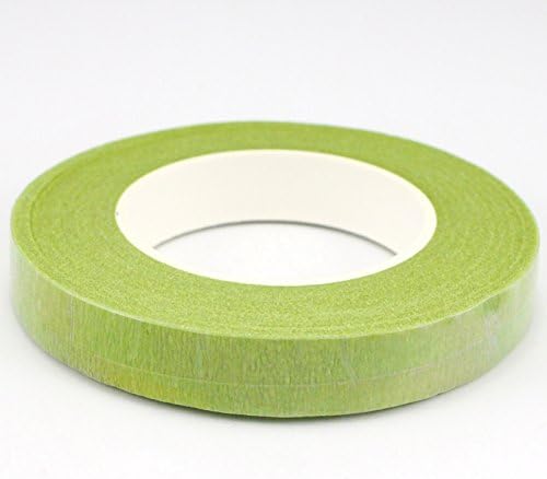 30 yards/roll 1.1cm(1/2'') Wide Paper Floral Tapes Bouquet Stem Wrap florist Accessories (Green)