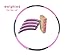 Balance 1 Weighted Slim & Exercise Hoop 3 lb (Dia. 40 inch) Large, 8-Segmented, Fuchsia