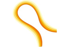 CUTECATWING 100pcs 5mm Yellow Gradient Quilling Paper Strip Single Color Strips 54cm Length Paper for Decorating Cards Gift Bags Picture Frames and Scrapbooking