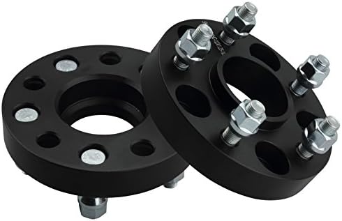 DCVAMOUS 5 Lug 1" Ford 5x4.5 Hubcentric Wheel Spacers with 1/2" Studs for 1964-2014 Mustang, 2010-2018 Taurus, 2007-2014 Edge, 1991-2011 Ranger, 1991-2010 Explorer(2PC, with Lip)