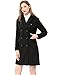 Allegra K Women's Winter Coat Elegant Notched Lapel Double Breasted Trench Coat X-Small Black