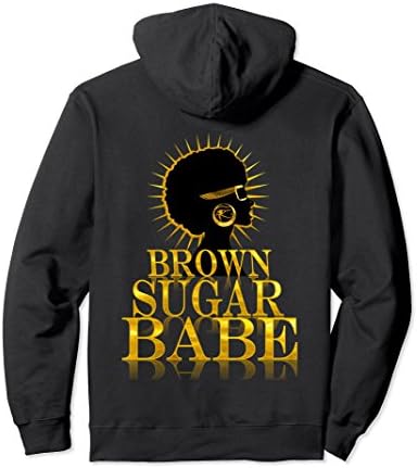 Unisex Melanin Black Woman Brown Sugar Babe Hoodies workout Gift Large Black