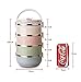 Spill Proof Dog Cat Travel Bowl Portable 304 Stainless Steel Multiple Layers Pet Water Food Storage Container with Invisible Handle for Pet Outdoor Traveling Raised Feeding (4 Layer)
