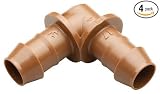 Rain Bird BE50/4PK Drip Irrigation 1/2" Barbed Elbow Fitting, 4-Pack x 2