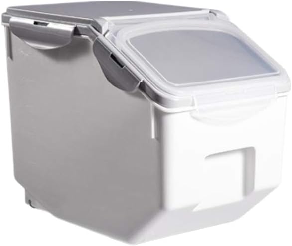 UPKOCH Rice Storage Container Rice Bucket Pantry Food Storage Jar Container Food Storage Bin for Flour Sugar Baking Supplies(Size S Grey)