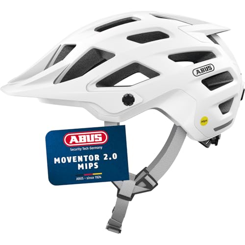 ABUS MTB-Helm Moventor 2.0 MIPS, Fahrradhelm in Weiß, Größe M