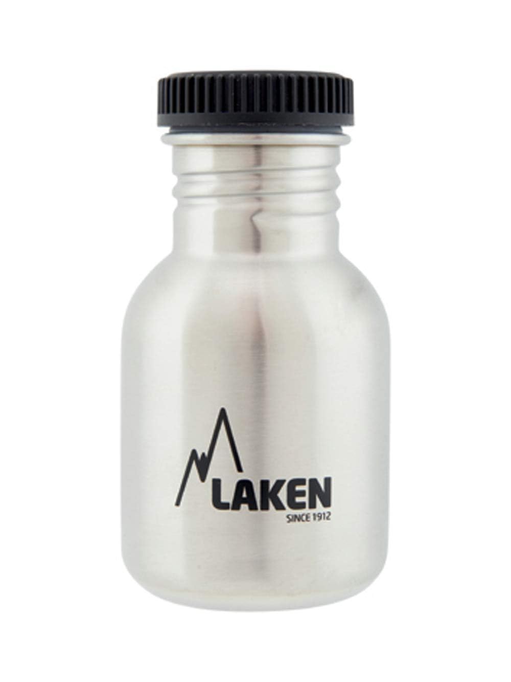 LAKEN Stainless Steel Bottle with Screw Cap, Black and Wide Mouth 350 ml, Steel — image 1