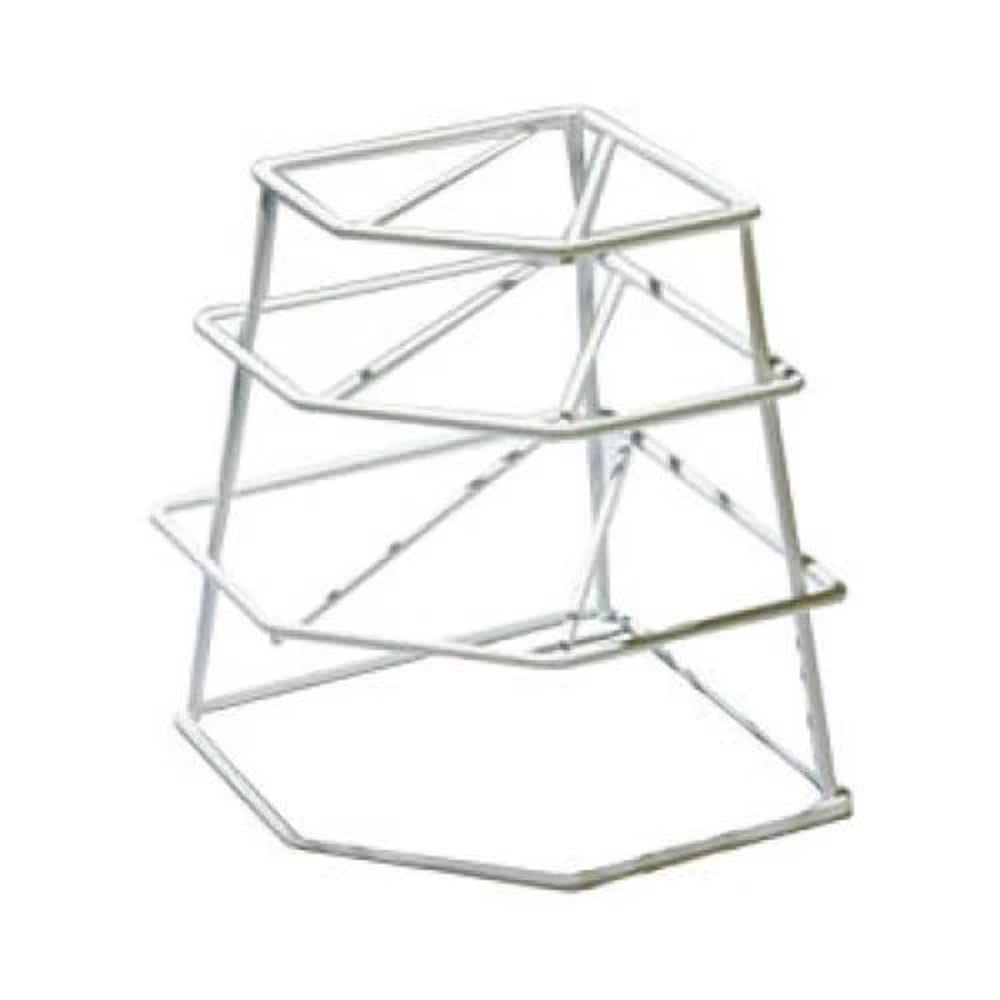 Delfinware Plate Stacker, Metal, White, 23 x 26 x 22cm
