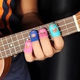 4 In 1 Guitar Fingertip Protectors Silicone Finger Guards For Ukulele by Youngstore