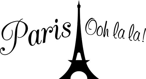 Vinyl Decal Paris Eiffel Tower Ooh La La Wall Decal Decor France Love Hearts Sticker