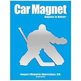 Ice Hockey Goalie Car Magnet Chrome