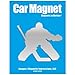 Ice Hockey Goalie Car Magnet Chrome