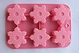 6 Cavity Snowflake Silicone Cake & Chocolate mold Baking