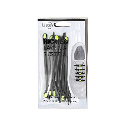 HICKIES Tie-Free Laces (2.0 New) - Black/Yellow