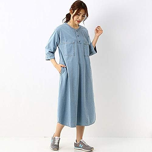 Amazon スーパーハッカ Super Hakka デニム裏毛ワンピース 60ブルー 99 F ワンピース チュニック 通販
