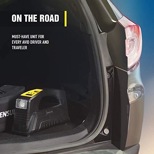 Kensun Bike Tire Pump 110V AC Home / 12V DC Car Electric Powered Inflator Air Compressor - Thumbnail 2