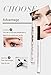Evermarket Eyebrow Pen,Music Flower Eyebrow Tattoo Tint Dye Cream Gel with Four Tips,Long-lasting Waterproof for Eyes Makeup, Brown