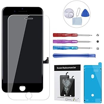 BeeFix Fit iPhone 8 Screen Replacement Black (4.7 Inch) 3D Touch LCD Screen Digitizer Replacement Display Assembly Repair Kits with Waterproof Adhesive,Tempered Glass,Tools and Instruction