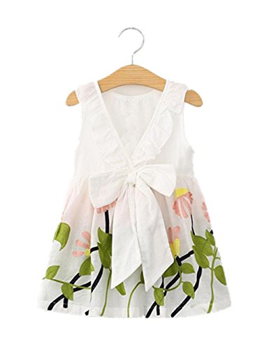 Sunward 2017 Newborn and Toddler Baby Girl Birthday Party Flower Printed Sling Dress