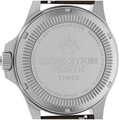 Expedition North - Reloj de 41 mm para hombre, eco-friendly marrón, correa de liberación rápida de dos piezas, esfera negra, caja de acero inoxidable TW2V64100