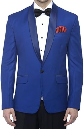 FAVOROSKIDesigner Men's Solid Poly Viscose Slim Fit Shawl Collar Tuxedo Suit Blazer