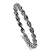 Oxford Diamond Co Black Plated Stackable Endless Eternity Ring Cubic Zirconia Sterling Silver Size 8