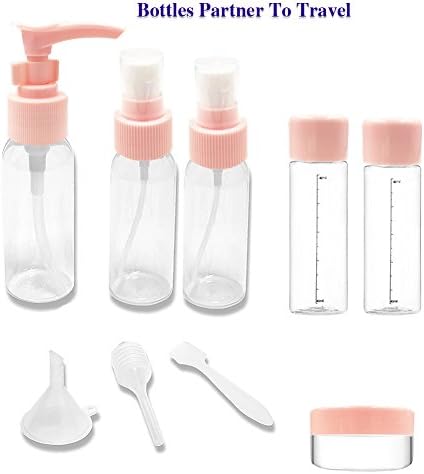 Skineat Travel Kit Storage Bottles Empty Bottles Reusable Refillable Trave Pastic Bottles Toxic Pump Pastic Bottle For Cosmetic Bath Shower Products Cologne Shampoo Conditioner Travel Bottles Pink