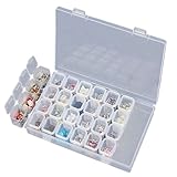 COOLOOdirect 28 Grids Diamond Embroidery Box Diamond Painting Accessory Storage Box for DIY Art Craft 6.9'' X 4.3''