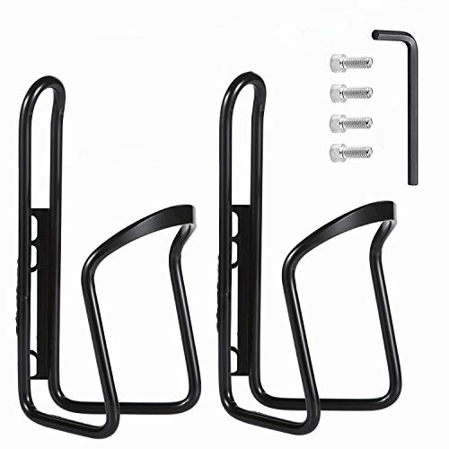 Cutiful Bike Bottle Holder Bicycle Water Bottle Cup Cages Lightweight Adjustable Bottle Holder 2 Pack Black