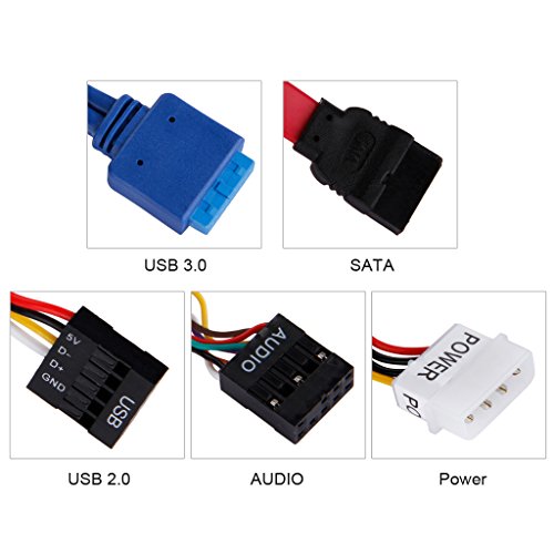 Fayleeko-525-Media-Dashboard-Muiti-funtion-Card-Reader-USB-20-USB30-20Pin-e-SATA-SATA-Front-Panel