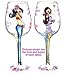 Bottom's Up 15-Ounce Lasting Friendships Handpainted Wine Glass