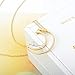 Meow Star Sterling Silver Moon Cat Necklace Cat Pendant Charm Necklaces for Women 14K Gold Plated (matte)