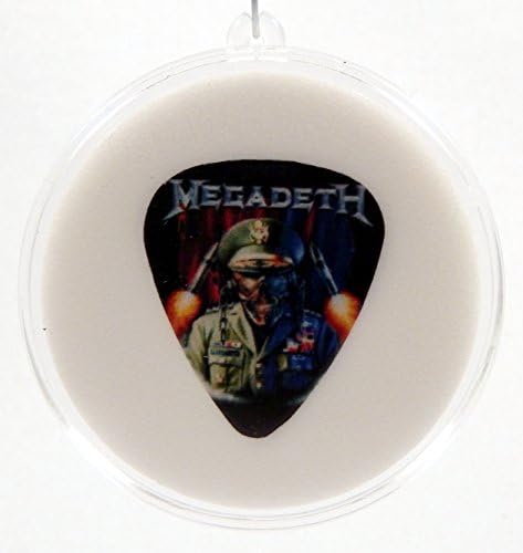 Megadeth Guitar Pick #9/12 With MADE IN USA Christmas Tree Ornament Capsule