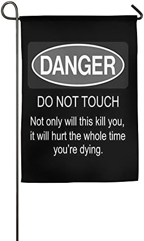 Wear Resistant Warning Signs Seasonal Porch Yard House Garden Flags 12 X 18 All-Weather Polyester Decorative