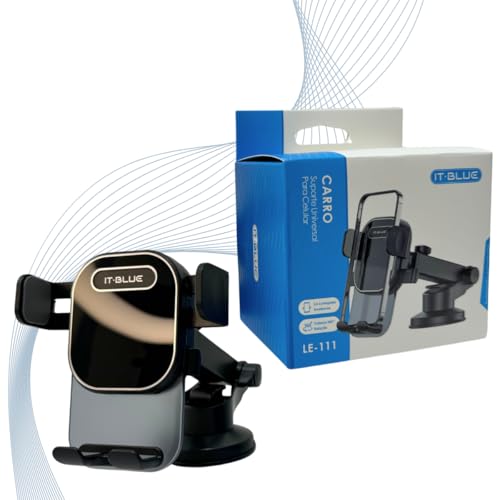 Suporte Celular para Carro, 360°, Antivibração, Antiqueda, Fixação Firme no Vidro e Painel Veicular Automotivo Universal, Compativel com todos os Celulares Apple iPhone Samsung Galaxy - Premium