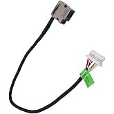 Fleshy Leaf DC in Power Jack Cable 799749-S17 799749-Y17 799749-F17 | Replacement for HP Pavilion 15-AB 15-AK 15T-AB 15-DY 15-bs 15-bw 15-BU 15-BR 250 255 G6 806746-001 L20106-001 799749-T17