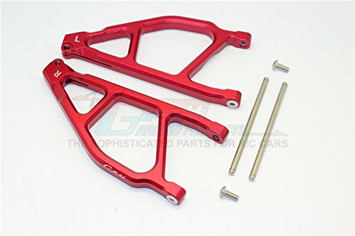GPM for Arrma Nero 6S BLX (AR106009, AR106011) & Fazon 6S BLX (AR106020) Upgrade Parts Aluminum Front Upper Arms - 1Pr Red