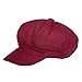 VBIGER Men and Women's Woolen Fedora Newboys Hat (Wine Red)