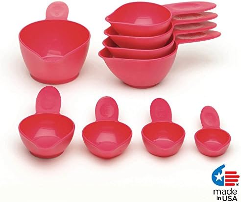 POURfect Measuring Cup Set 9pc - Raspberry Ice