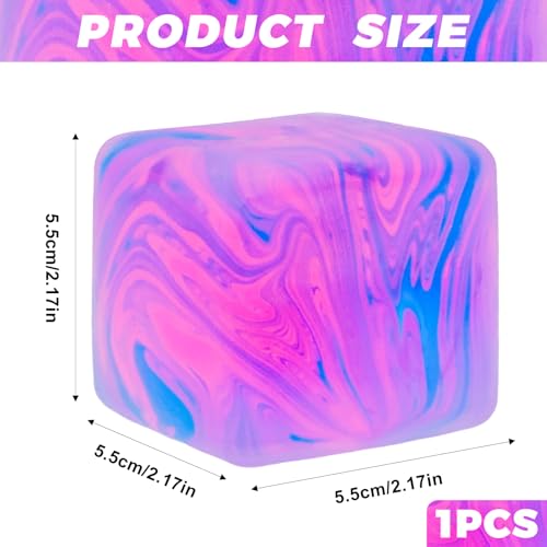 Fidget Toys Squishy Stress Cube - For Adults & Kids, Sensory Fidget Toys for Anxiety Relief, Quiet Ice Doh Cube for Focus, Fun Party Favors & Classroom Prizes​