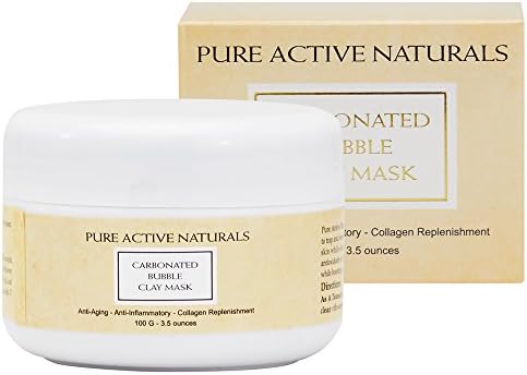 Pure Active Naturals Carbonated Bubble Clay Mask - Anti Aging - Anti Inflammatory - Collagen Boosting - White Clay - Witch Hazel - Shea Butter