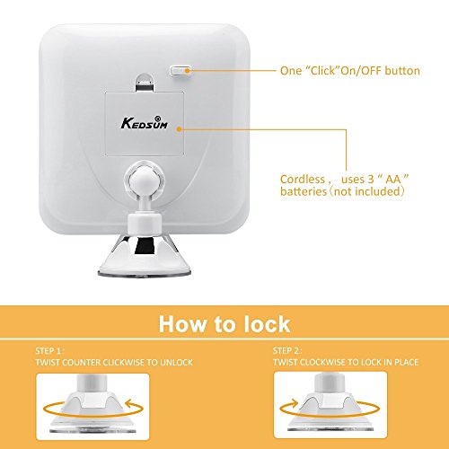 KEDSUM 10X Magnifying LED Lighted Makeup Mirror, 6.3" Travel