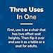 Children's Factory 3-in-1 Cube Chair for Kids, Flexible Seating Classroom Furniture, 1-Pack, Red