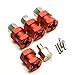 MOHERO RC Car 12mm Aluminum Alloy Wheel Hub Hex Drive Adaptor 15mm Offset for 1/10 RC Crawler Car SCX10 Wraith (Red)