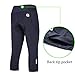 Women’s Cycling Pants 3D Padded Bike Compression 3/4 Tights Bicycle Capri Pants with Wide Waistband(XL,Black)thumb 4