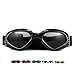 Vevins Dog Goggles Sunglasses for Middle & Large Dog, UV Protective Foldable Pet Sunglasses Adjustable Waterproof Eyewear(Black)