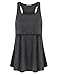 Larenba Maternity Tank Tops Women, Ladies Sleeveless Breastfeeding Shirt Soft Plus Size Clothing Nursing Cami Cotton Plain Pregnancy Pumping Casual Wear Comfy(Deep Grey,X-Large)