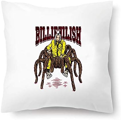 Uonomoo Throw Pillow Cover Pillows Pillowcase Billie Eilish Sofa Cushion Case 18 x 19 Inch