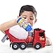 ArtCreativity Bubble Blowing Cement Truck Toy with LED and Sound Effects - 12 Inch Light Up Bump n Go Toy Car for Boys and Girls - Bubble Solution Included - Great Birthday Gift for Kids