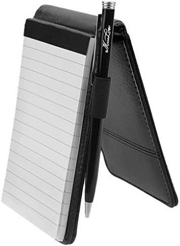 IPENNY Leather Memo Book with Calculator A7 Pocket Notebook Cover Jotter Organizer Lined Memo Pad Holder Business Writing Pad - Image 5